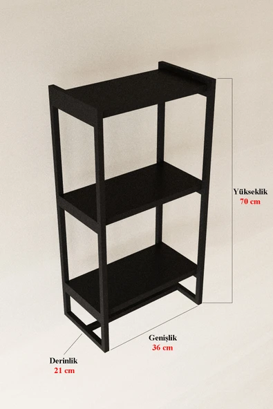 AJU Havluluk Duvar Rafı 3 Katlı Raf Banyo Mutfak Düzenleyici Modern Geniş Depolama Rafı Şık Havlu Askısı - 5