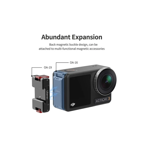 Ulanzi Oa-16 Djı Osmo Action 3 Için Manyetik Pil Kapağı - Resim 3