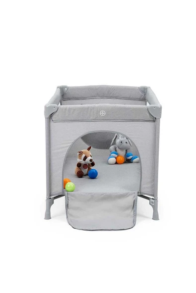 Kanz Pretty+Plus Anne Yanı & Oyun Parkı Park Yatak Gri - 7