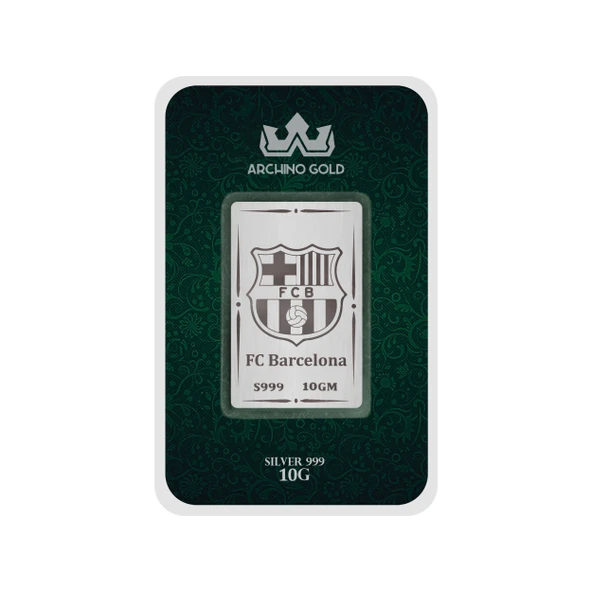 Futbol Aşkı ve Katalan Efsanesi Temalı Hediyeye Özel 10 Gram 999 Ayar Gümüş Külçesi-685 - 2