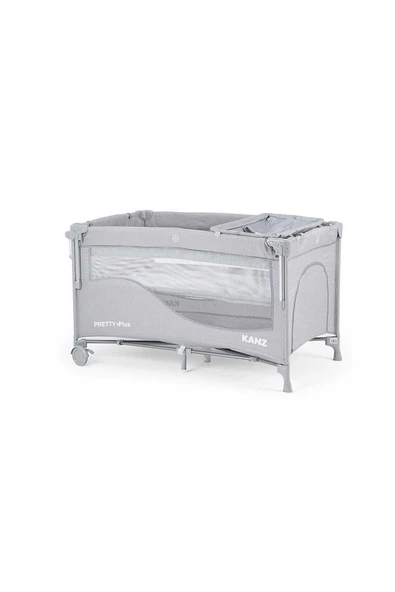 Kanz Pretty+Plus Anne Yanı & Oyun Parkı Park Yatak Gri - 3
