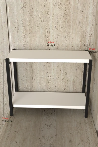 AJU Tezgah Üstü Raf Masaüstü Ayaklı Organizer Mutfak Banyo Düzenleyici Baharatlık Kitaplık Yüksek Raflı - 7