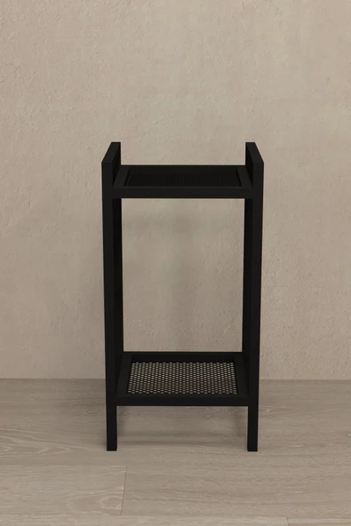 AJU Saksılık Çiçeklik 2 Katlı Metal Saksı Standı Ev Bahçe Balkon Düzenleyici Çok Amaçlı Dekoratif Raf - 5