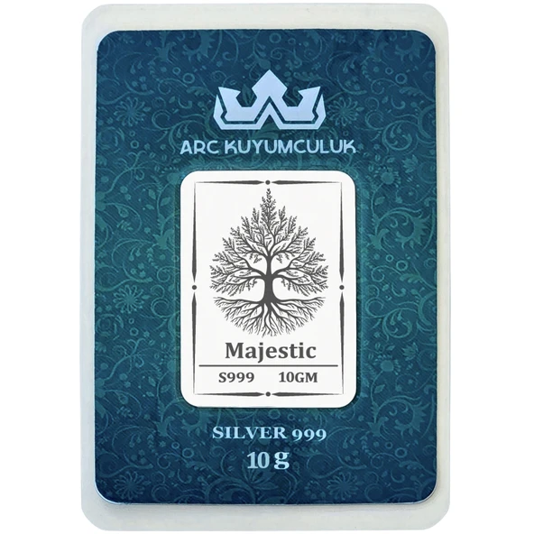 Hediyeye Özel 10 Gram Görkemli Ağaç Simgesi Olan Doğadan Esinlenen 999 Ayar Gümüş Külçesi-690 ürün görseli 1