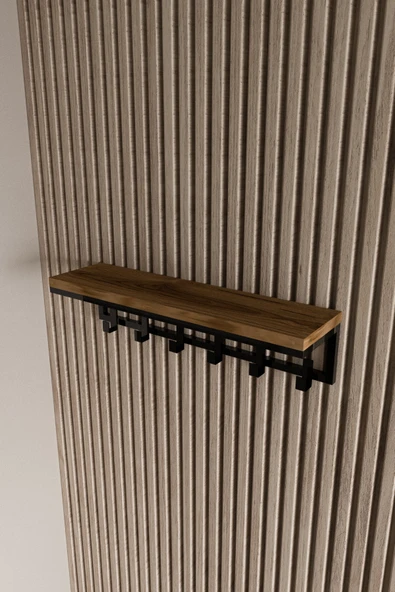 AJU Portmanto Duvar Askısı 6 Kanca Geniş Askılık Elbise Palto Şemsiye Askısı Banyo Mutfak Ev Askılığı - Resim 6