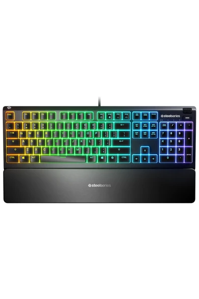 (OUTLET) SteelSeries Apex 3 Kablolu IP32 Suya Dayanıklı RGB Aydınlatmalı Gaming Türkçe Klavye ürün görseli 1