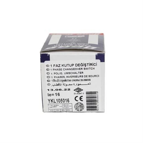 Opaş 1x16A 1-0-2 Kilitli Kutup Değiştirici Pako Şalter - YKL105016 - Resim 4
