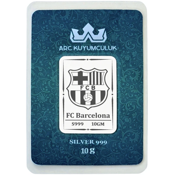 Katalan Ruhunu Yansıtan Barcelona Temalı Hediyeye Özel 10 Gram 999 Ayar Gümüş Külçesi-685 - Resim 1