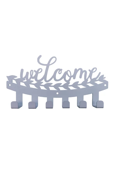 AJU Duvar Askısı - Dekoratif Metal Askılık - Elbise Askısı Duvara Monte Paslanmaz Özel Şık Tasarım Beyaz ürün görseli