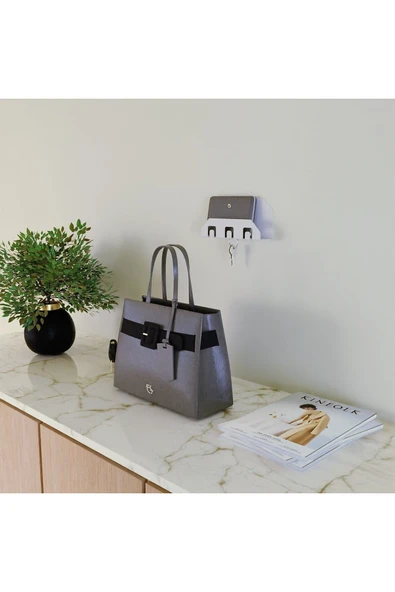 AJU Anahtar Askılığı Duvara Monte Modern Düzenleyici Metal Anahtar Ceket Çanta Askısı Posta Düzenleyici - 2