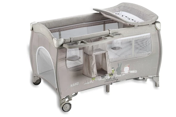 Kanz Pretty Park Yatak ve Oyun Parkı Gri - 4