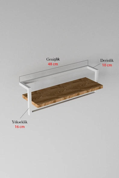 AJU Havluluk Banyo Rafı Havlu Askısı Şal Aksesuar Bakım Ürünleri Banyo Mutfak Düzenleyici Baharatlık Raf - 7