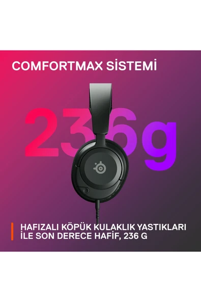 (OUTLET) SteelSeries Arctis Nova 1 Multi-system Oyun Kulaklığı - Siyah - Resim 5