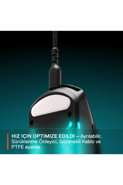 (OUTLET) SteelSeries Aerox 3 Onyx 8500 Cpı 6 Tuş Rgb Optik Kablolu Gaming (OYUNCU) Mouse - Resim 2