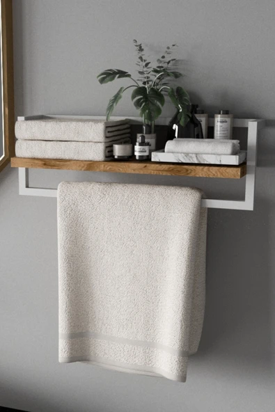 AJU Havluluk Banyo Rafı Havlu Askısı Şal Aksesuar Bakım Ürünleri Banyo Mutfak Düzenleyici Baharatlık Raf