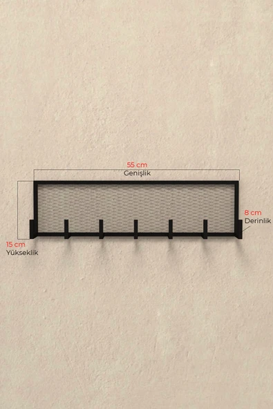 AJU Duvar Askısı Portmanto Elbise Havlu Askılığı Ev Banyo Mutfak Düzenleyici Modern 7 Kol Metal Askılık - 6