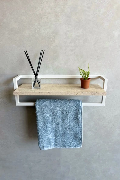 AJU Havluluk Banyo Rafı Sabunluk Şal Askılığı Havlu Askısı Banyo Mutfak Düzenleyici Modern Şık Raf