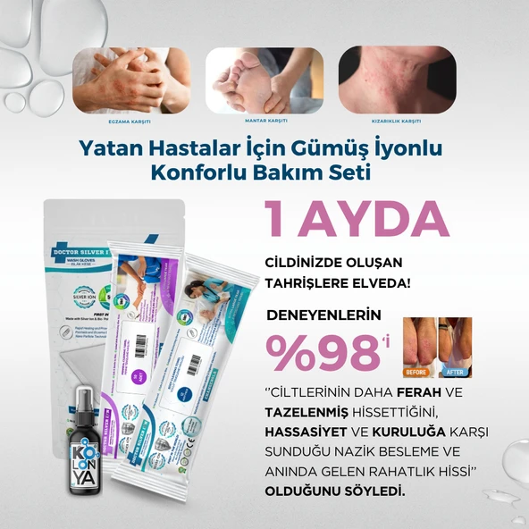 Gümüş İyonlu Yatan ve Evde Hasta Bakım Seti , 50’li Perine Mendili Hediyeli - Resim 4