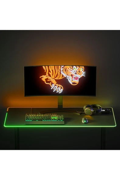 (OUTLET) SteelSeries QcK Prism Cloth RGB 3XL Gaming Mousepad - Resim 5