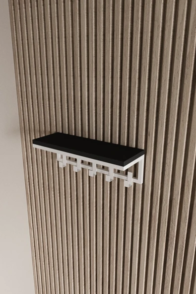 AJU Modern Portmanto Duvar Tipi Askılık ve Raf Ceket Şemsiye Çanta Havlu Elbise Posta Hol Koridor Askısı - 6