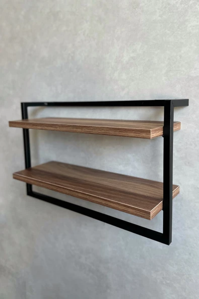 AJU Havluluk 2Katlı Kitaplık Aksesuar Rafı Ev Banyo Mutfak Düzenleyici Duvara Kolay Monte Çok Amaçlı Raf - 6