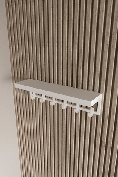 AJU Portmanto Duvar Askısı 6 Kanca Geniş Askılık Elbise Palto Şemsiye Askısı Banyo Mutfak Ev Askılığı - 6