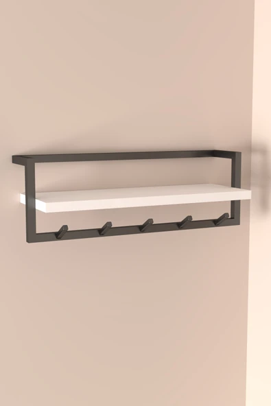 AJU Portmanto Duvar Askılığı Modern Metal Askılık Hol Koridor Mutfak Banyo Havlu Elbise Anahtar Askısı - Resim 7