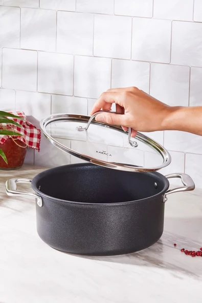 Bio Diamond Pro Indüksiyon Tabanlı Tencere 24 Cm 4,8 Lt - Resim 4