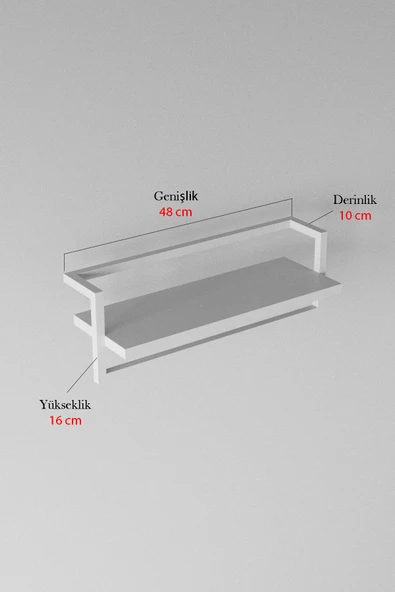 AJU Havluluk Banyo Rafı Sabunluk Şal Askılığı Havlu Askısı Banyo Mutfak Düzenleyici Modern Şık Raf - 8