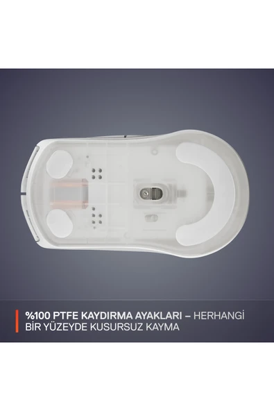 (OUTLET) SteelSeries Rival 3 Wireless Gen 2 Gaming Mouse - 2.4ghz Ve Bluetooth Bağlantı - Beyaz - Resim 6