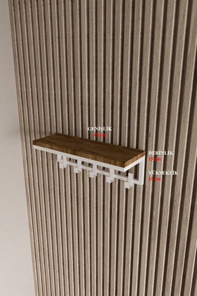 AJU Modern Portmanto Duvar Tipi Askılık ve Raf Ceket Şemsiye Çanta Havlu Elbise Posta Hol Koridor Askısı - Resim 7