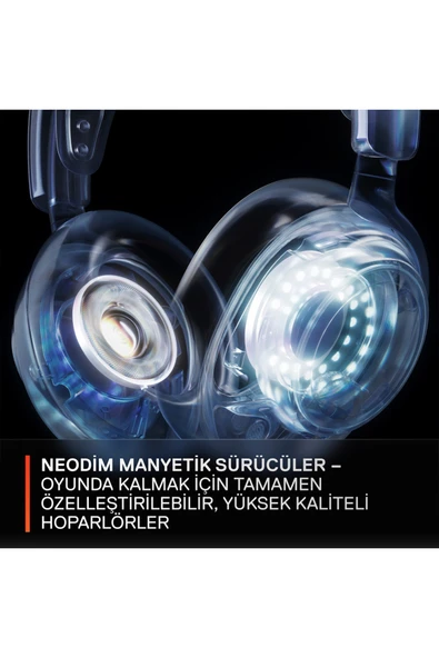 (OUTLET) SteelSeries Arctis Nova 7 Wireless ve Bluetooth Kablosuz Oyuncu Kulaklığı - Siyah - Resim 5