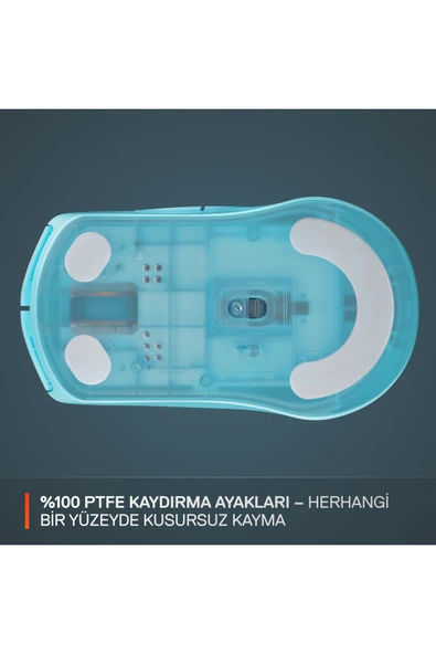 (OUTLET) SteelSeries Rival 3 Wireless Gen 2 Kablosuz Optik 6 Tuş 8500DPI Aqua Gaming (Oyuncu) Mouse - Resim 8