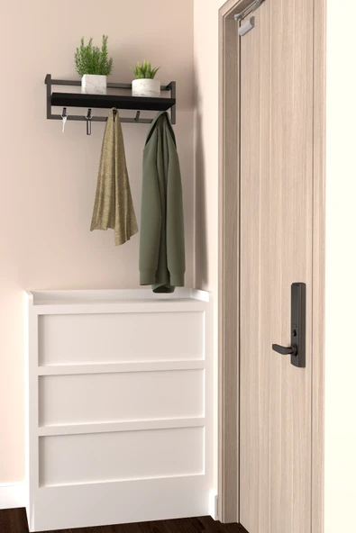 AJU Portmanto Duvar Askılığı Modern Metal Askılık Hol Koridor Mutfak Banyo Havlu Elbise Anahtar Askısı - 5