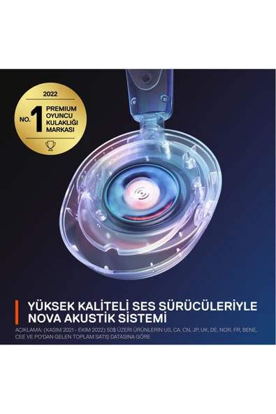 (OUTLET) SteelSeries Arctis Nova 1 Multi-system Oyun Kulaklığı - Siyah - Resim 7