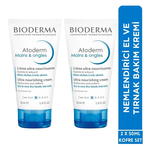 Bioderma Atoderm El ve Tırnak Bakım Kremi 2x50ml İkiz Set