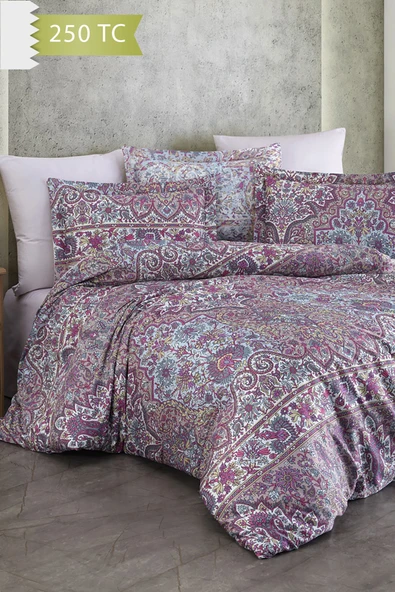 Varol 250 TC Bambu Karışımlı Pamuk Saten Nevresim Takımı – Çift Kişilik - ETERNITY ürün görseli 1