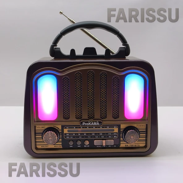 Solar Şarjlı Müzik Kutusu: AM/FM/SW Radyo & Bluetooth Hoparlör (BK-7081BTS) - 5