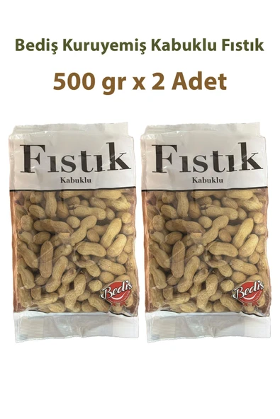 Bediş Fıstık Kabuklu 500 gr x 2 Adet