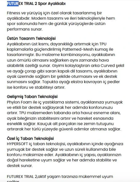 LESCON FUTUREX 2 BEYAZ KOŞU VE YÜRÜYÜŞ ANATOMİK SPOR AYAKKABISI - Resim 8