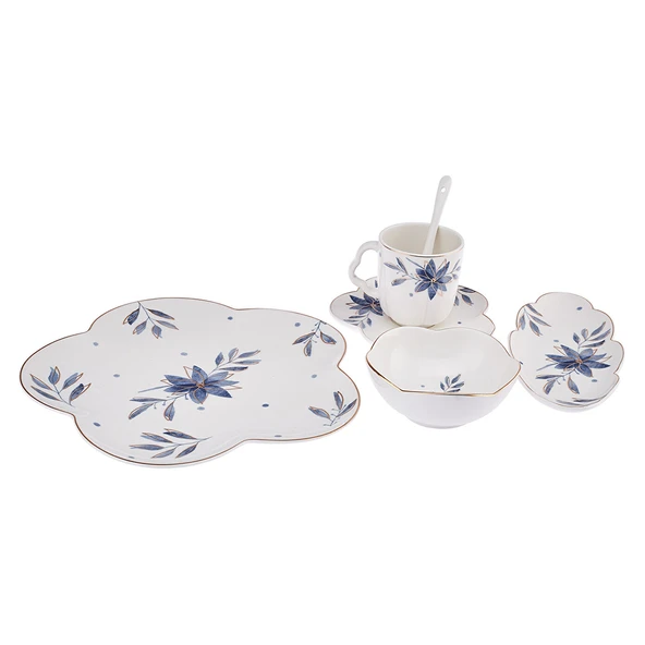 İntense Blue Porselen 32 Parça 6 Kişilik Kahvaltı/Servis Takımı - 2