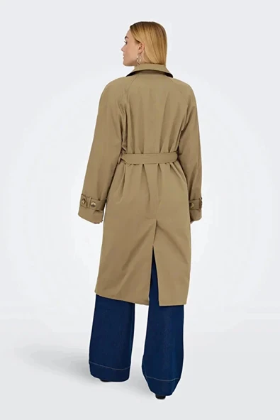 Only 15355443 Kadin Trenckot - Camel - Resim 5