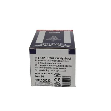 Opaş 3x20A 1-0-2 Kutup Değiştirici Kilitli Pako Şalter - YKL305020 - Resim 4