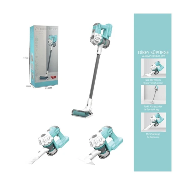 LS8807Q Vardem Dikey Elektrik Süpürgesi  Kapalı Kutu Yeşil-Gri  3 in1 - Resim 3