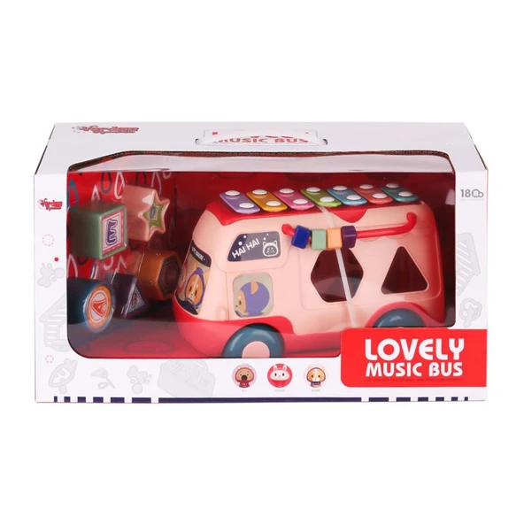 RT980 Eğitici Bultak Işıklı Müzikli Otobüs -Vardem Oyuncak ürün görseli