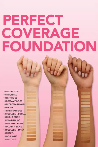 Flormar Perfect Coverage Yüksek Pigmentli & Yarı Parlak Bitişli SPF15 Fondöten  130 LIGHT BEIGE - Resim 6