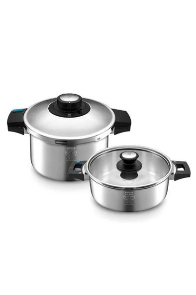Quick And Safe Indüksiyon Tabanlı Düdüklü Tencere Seti 6+8 Lt