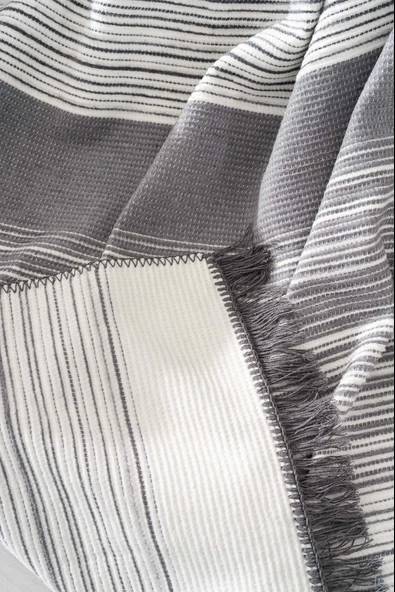 Veloura Antrasit Tek Kişilik Battaniye - Tv Battaniyesi 130x170 cm - Resim 5