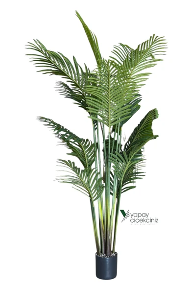 190 cm Islak Dokulu 14 Dallı Lüks Yapay Areka Ağacı - Resim 4