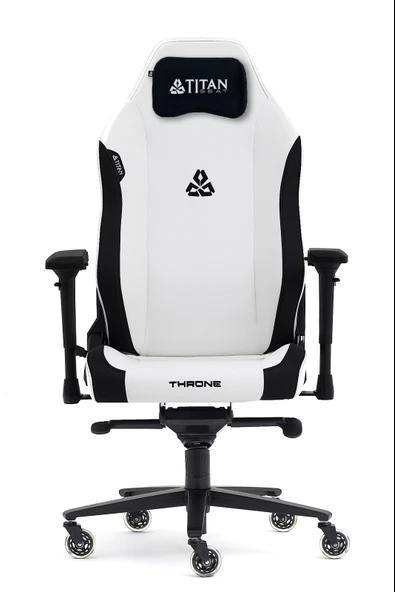 Titanseat Throne Leather White Deri Oyuncu Koltuğu
